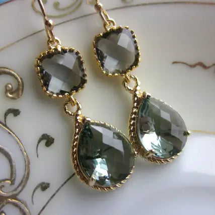 Two Tier Teardrop Earrings