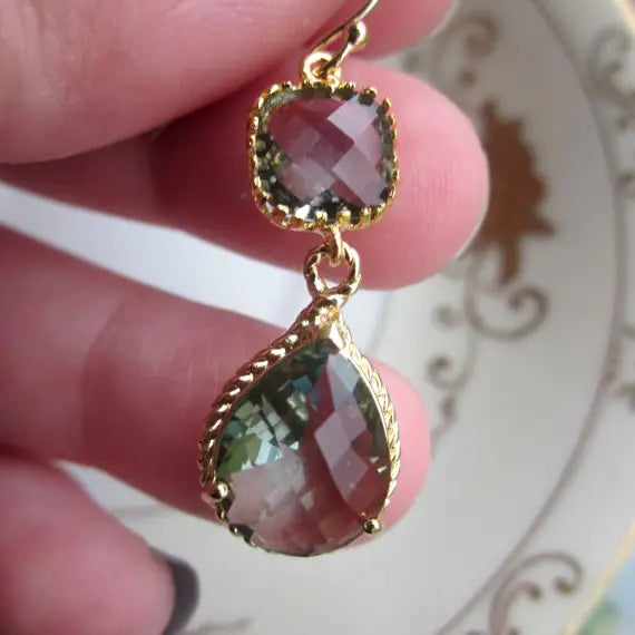 Two Tier Teardrop Earrings