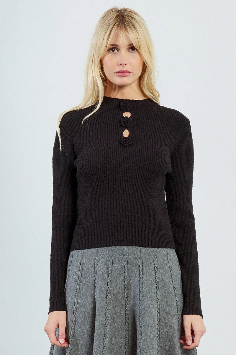 Rose Detail Sweater