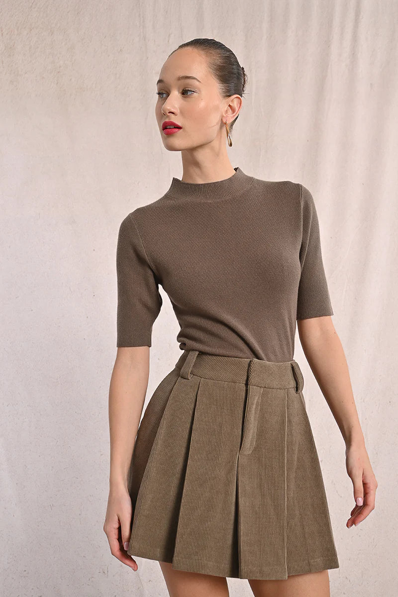 Ladies Short Sleeve Knitted Sweater