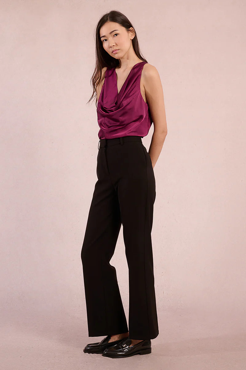 Satin Top ( Dark Pink)