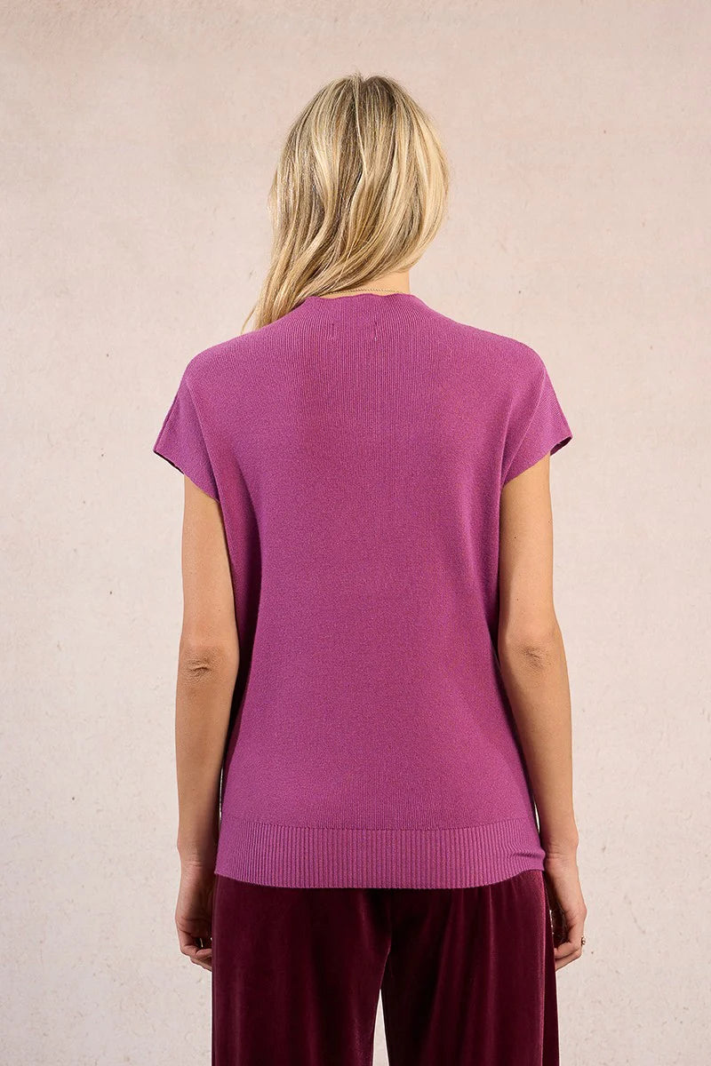 Drop Sleeve Fine Knit Sweater
