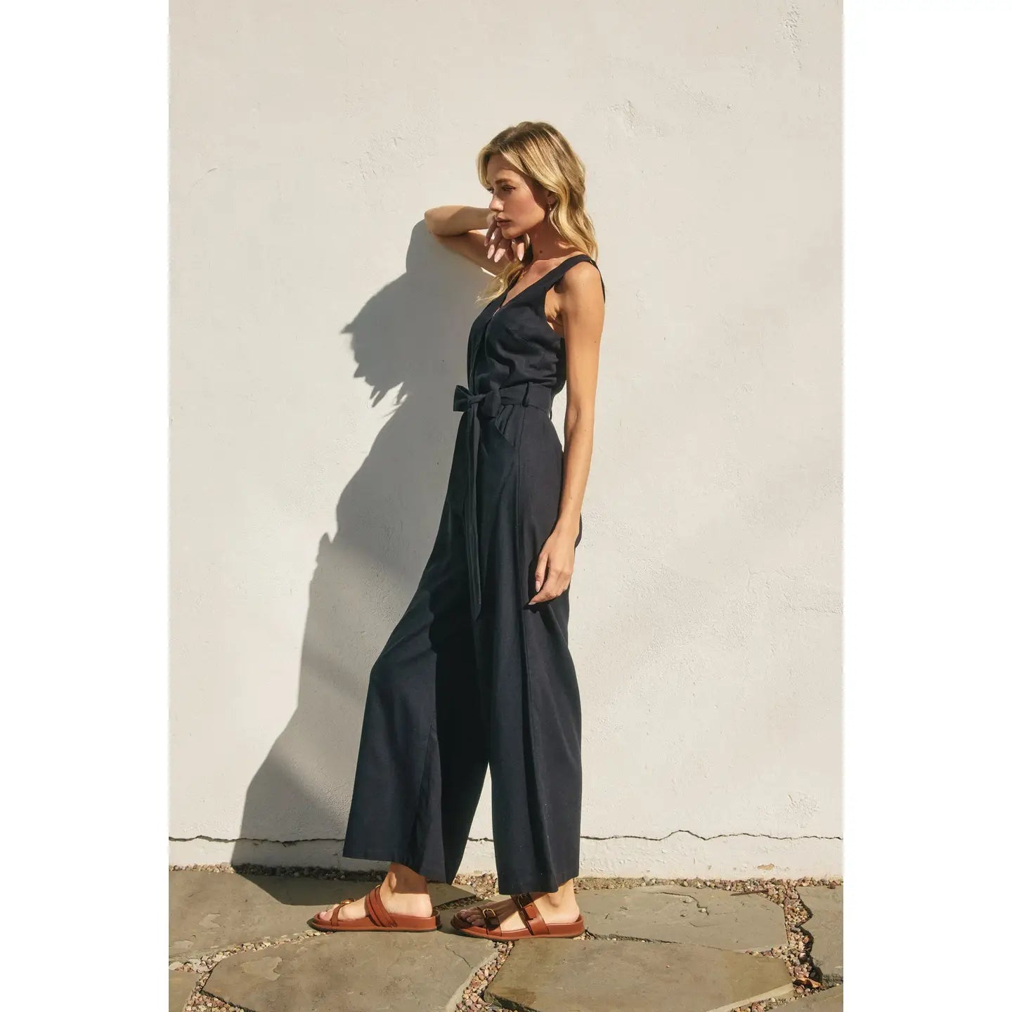 Heaven Sent Button down Jumpsuit (Navy)