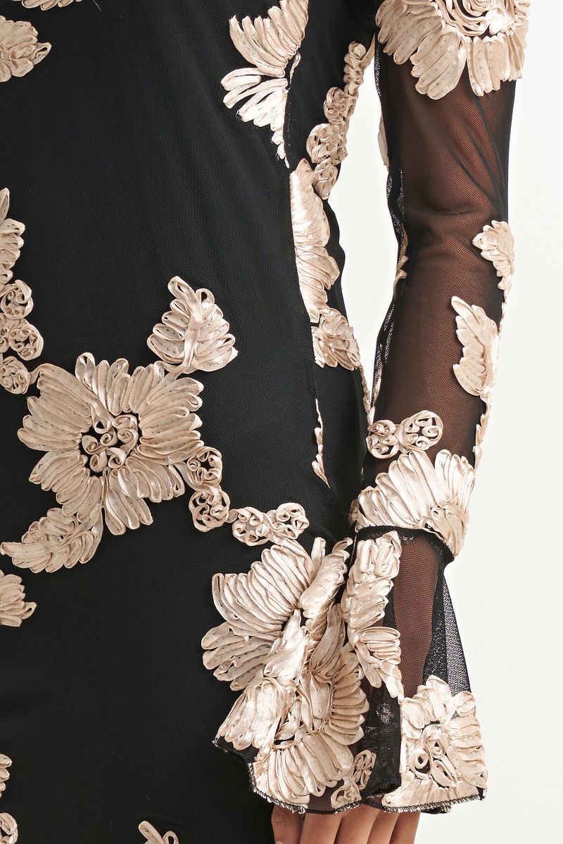 Short Black Floral Dress