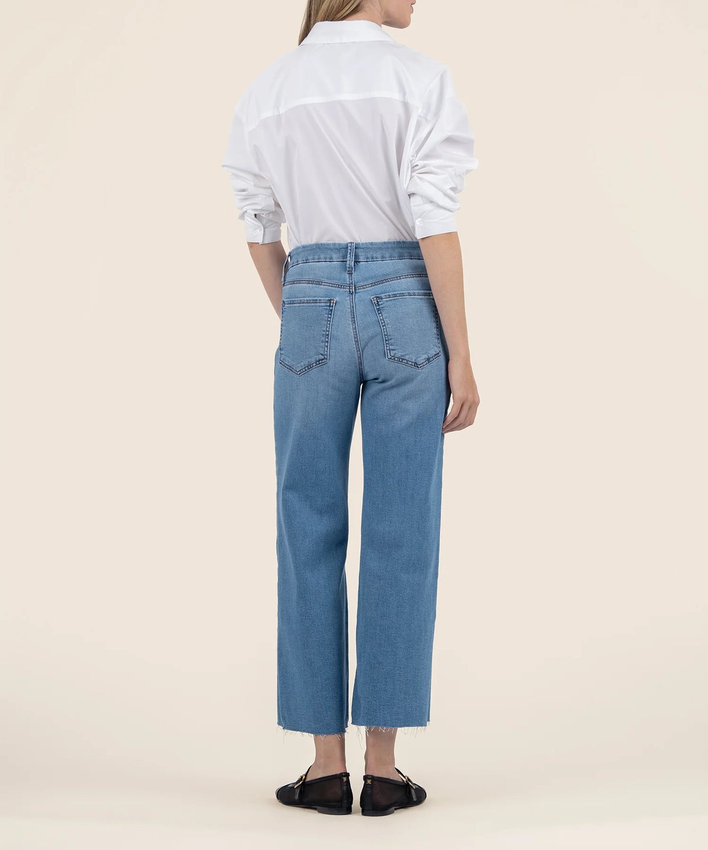 Meg High Rise Wide Leg Raw Hem (Deference)