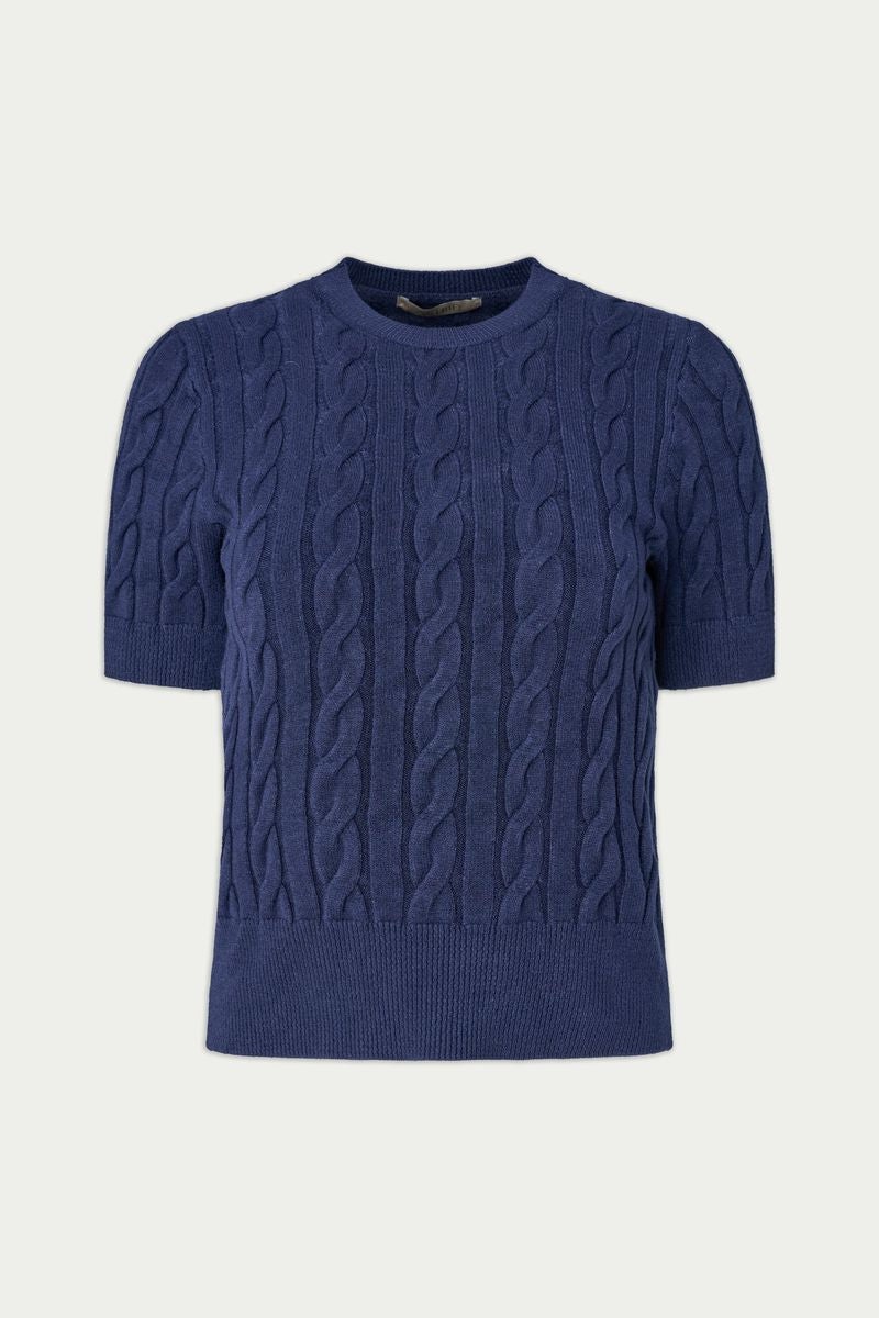 Astrid Short Sleeve Knit Sweater