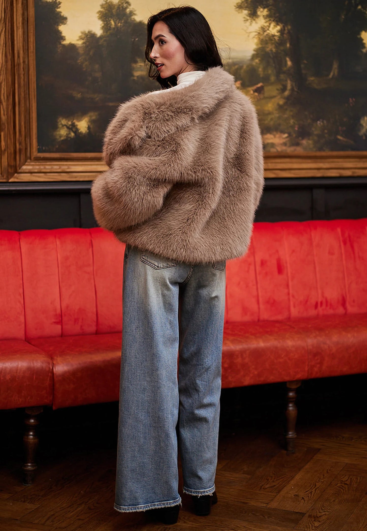 Ruislip Faux Fur Short Coat