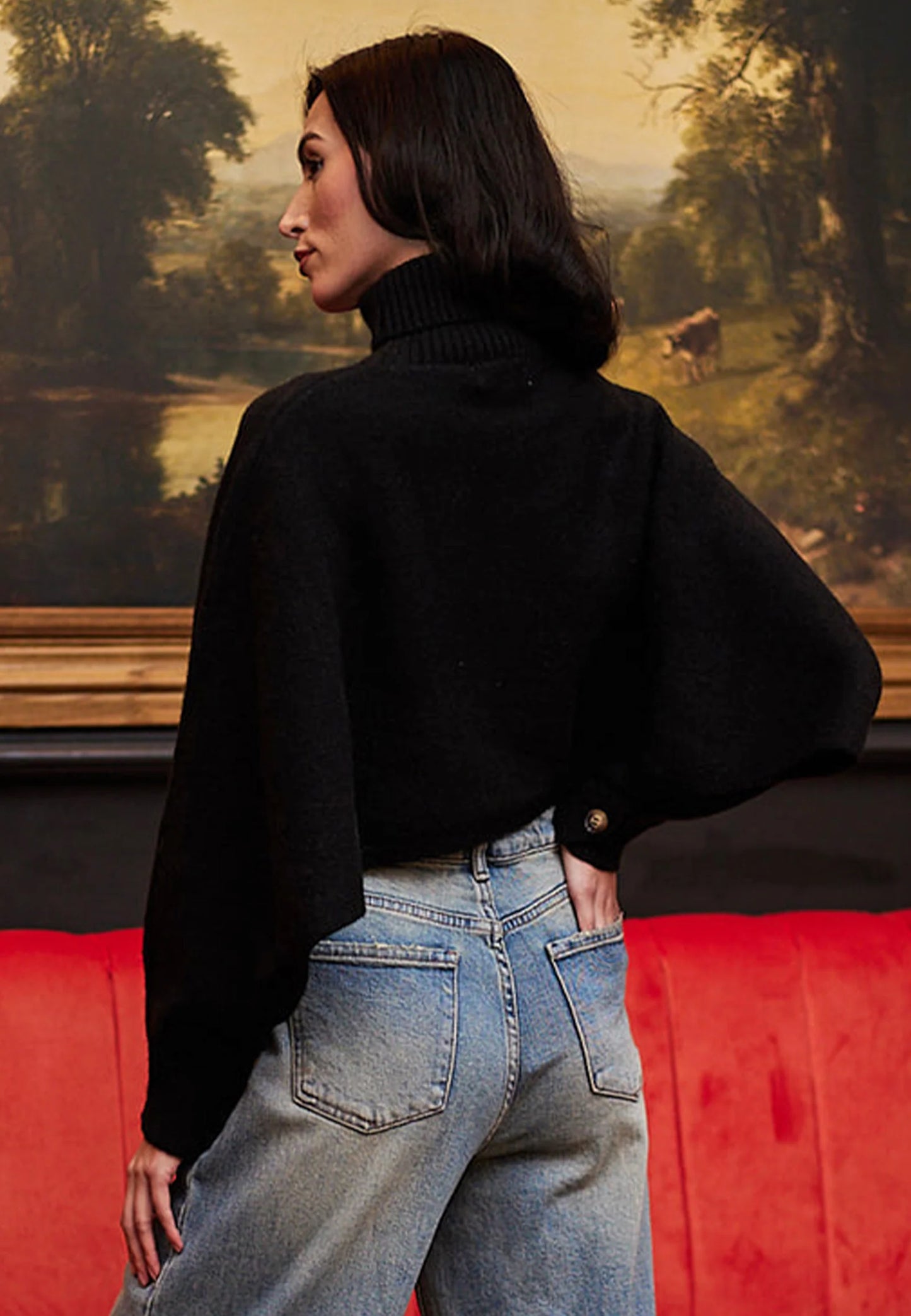 Turtle Neck Cropped Knit