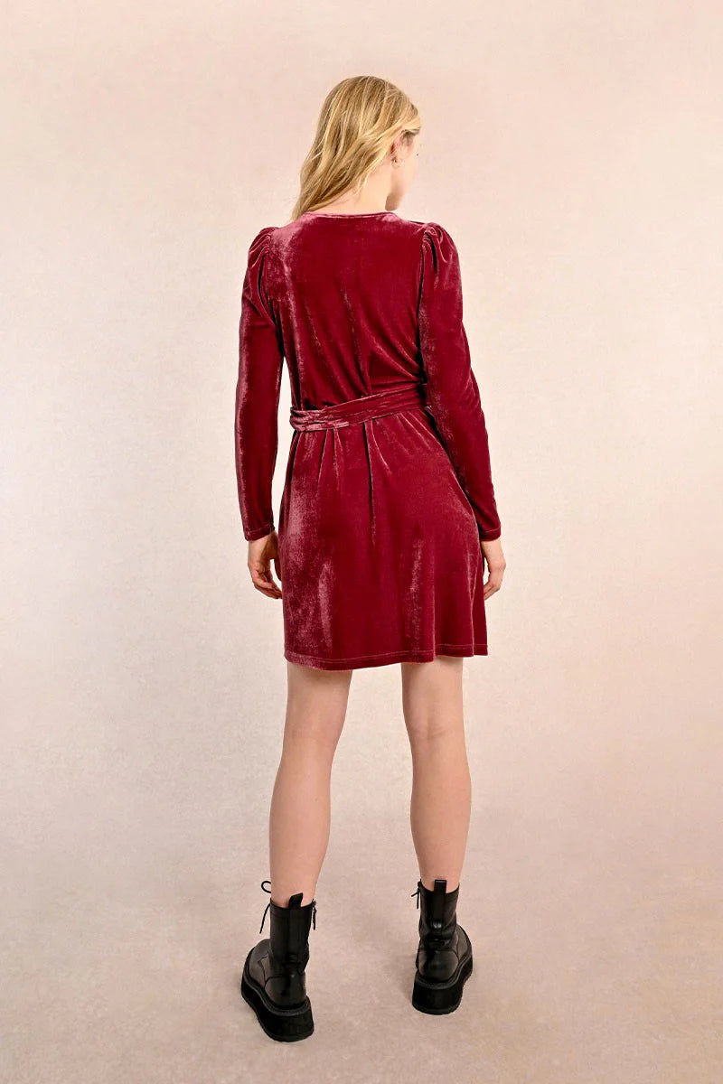 Asymmetrical Velvet Dress