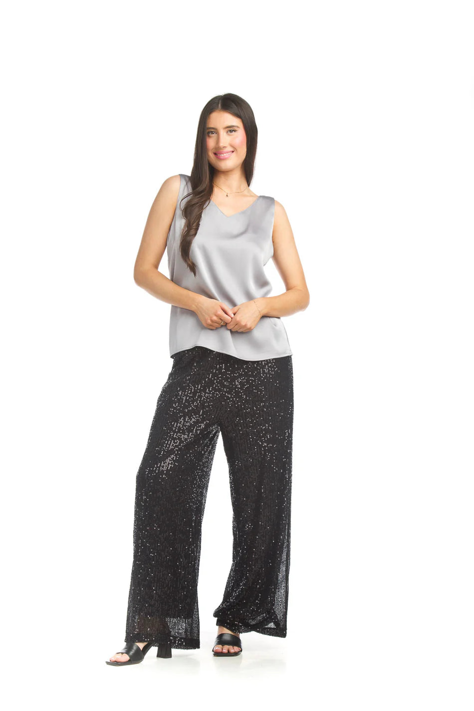 Sequin Wide Leg Pant