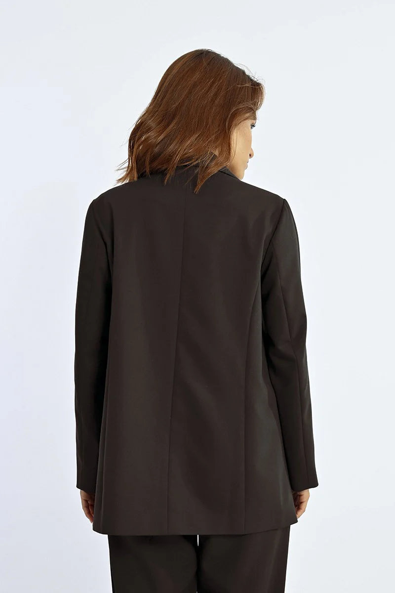 Young Ladies Woven Straight Blazer