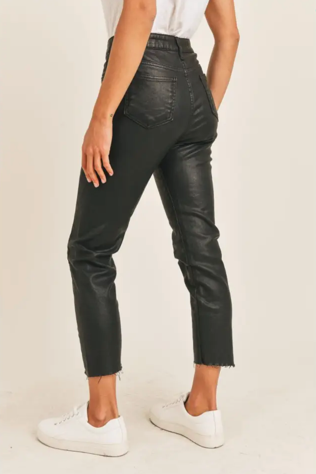 Girl on Top Coated Denim