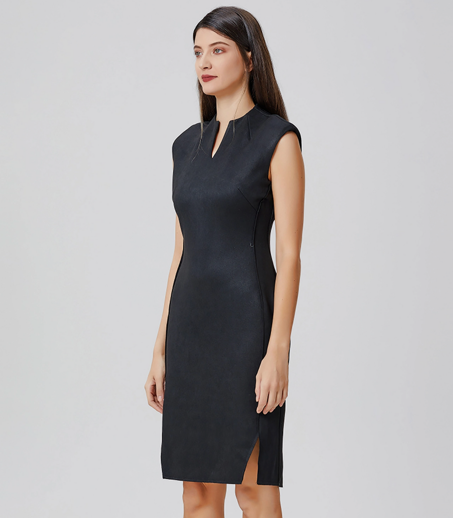 V-Neck Fitted Short Dress