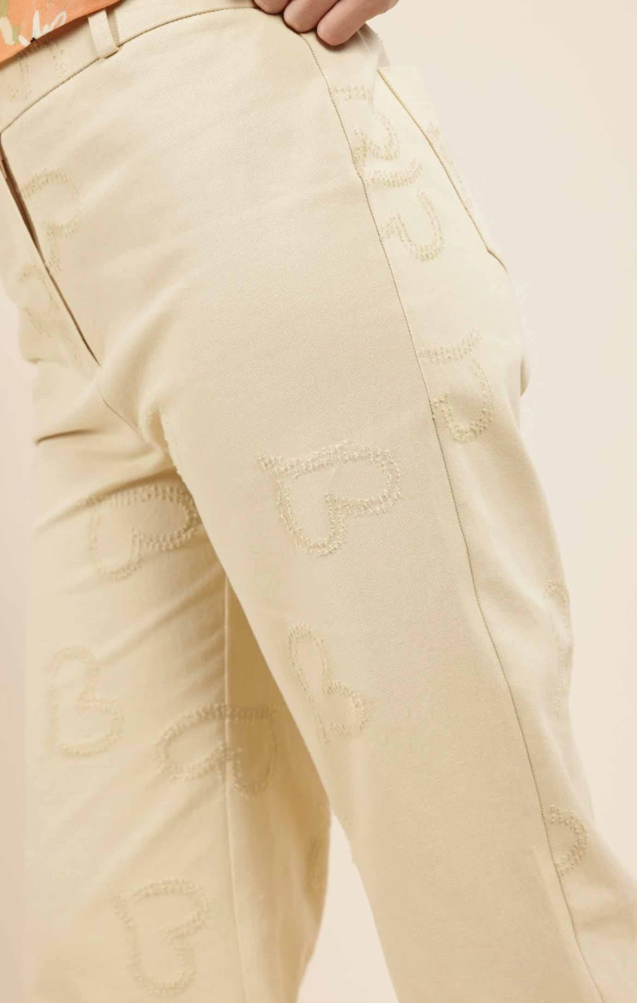 Dreamy Heart Denim Pants (Lemon)