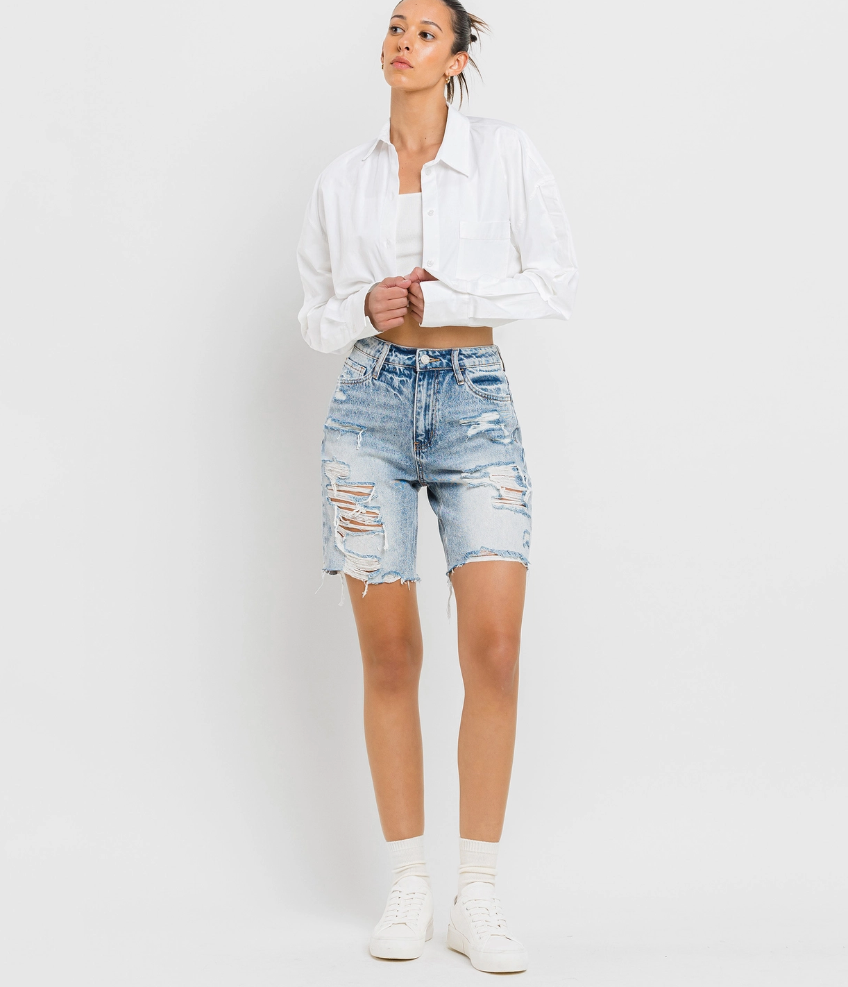 Super High Rise Bermuda Shorts