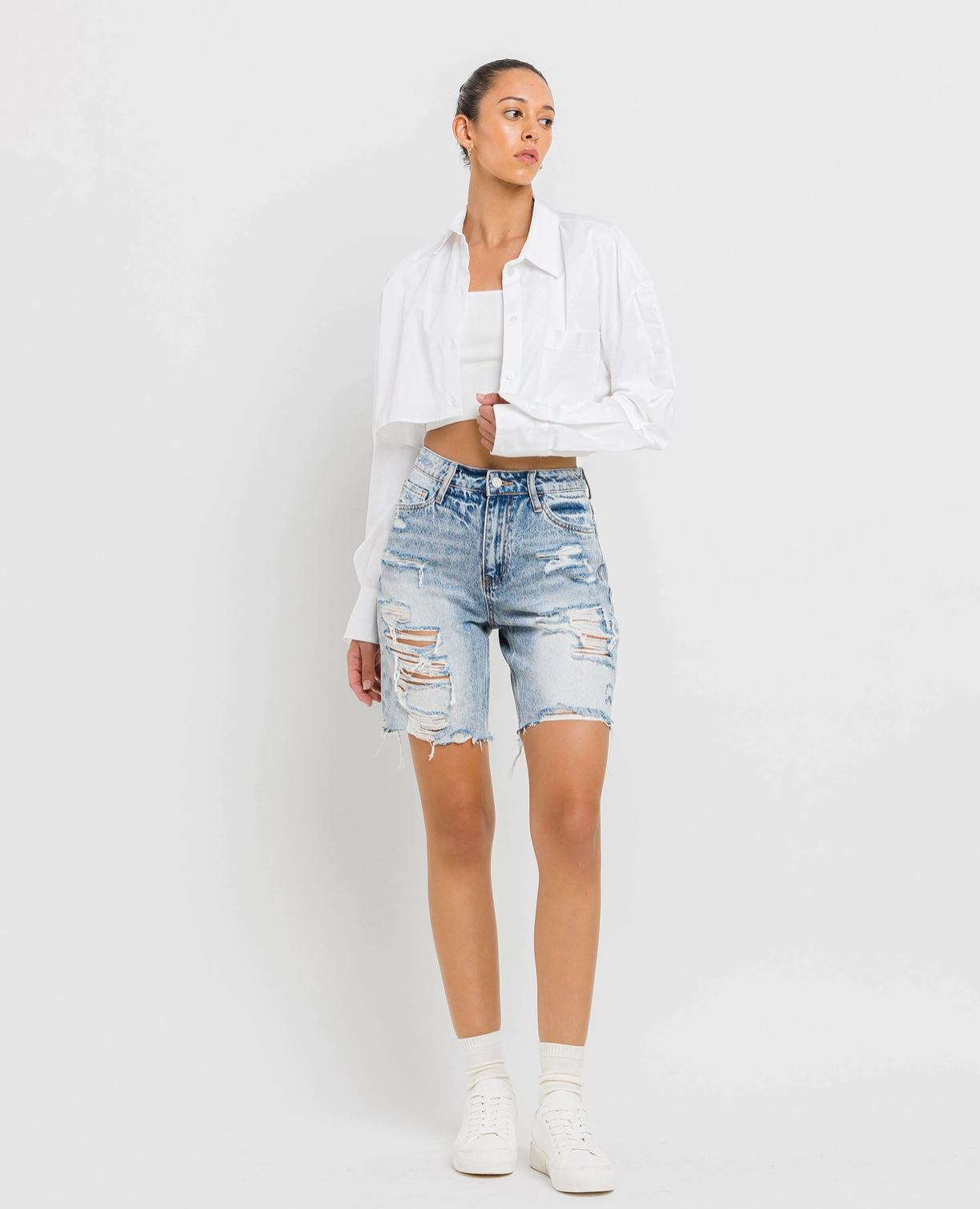Super High Rise Bermuda Shorts
