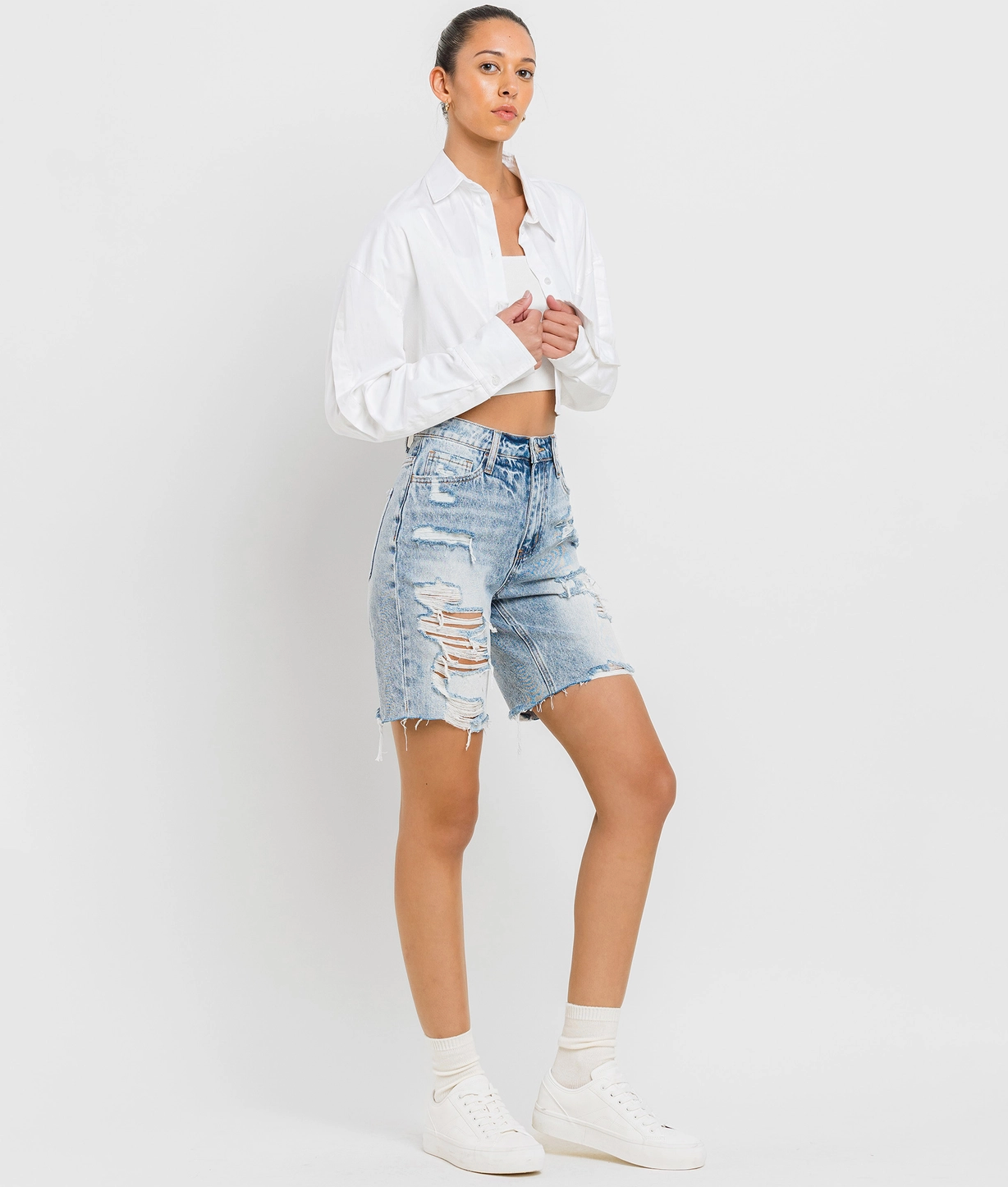 Super High Rise Bermuda Shorts