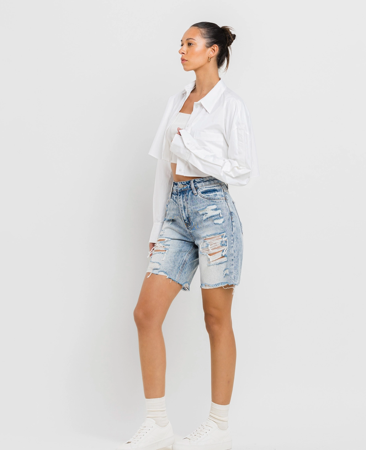 Super High Rise Bermuda Shorts