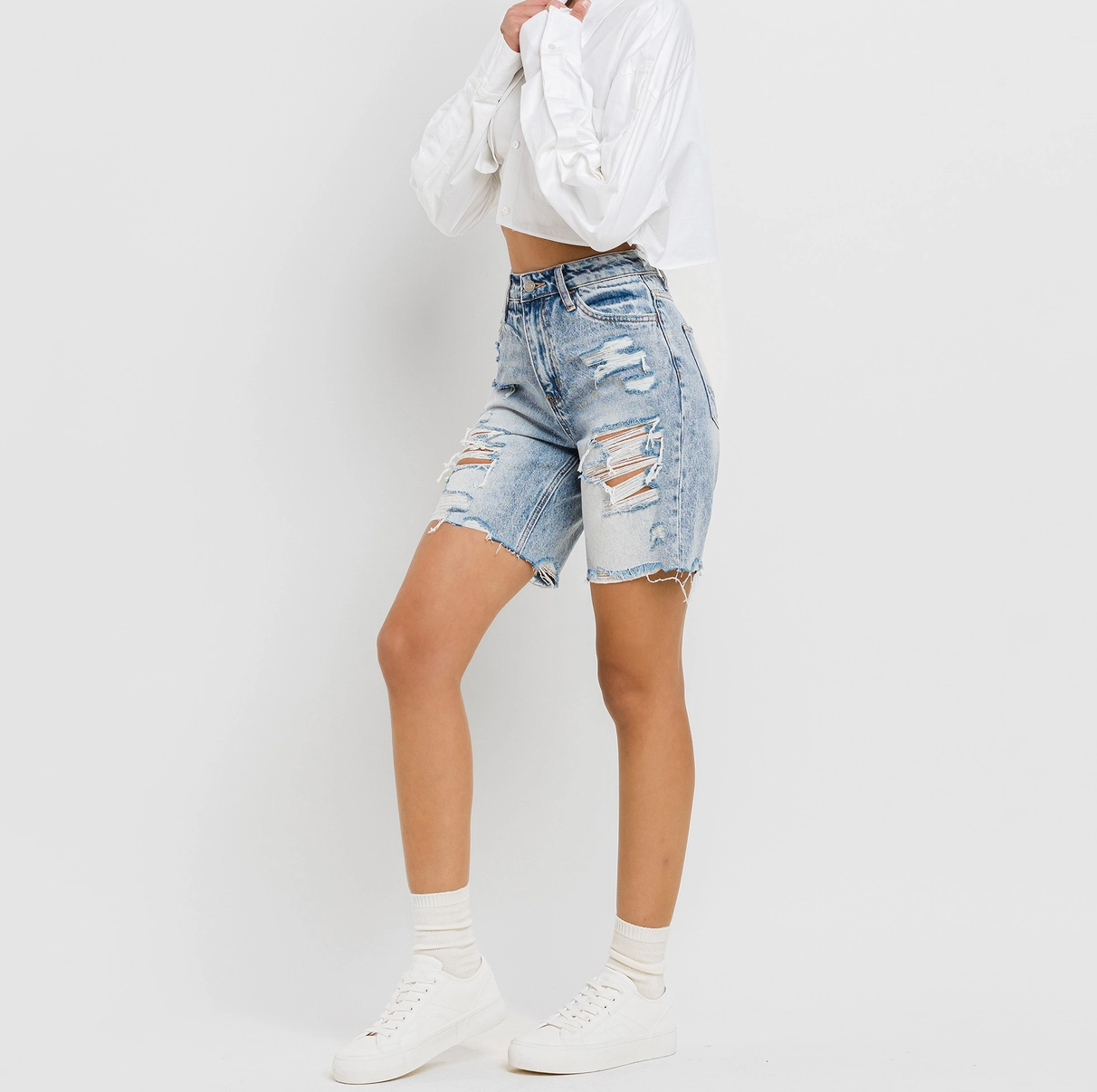 Super High Rise Bermuda Shorts