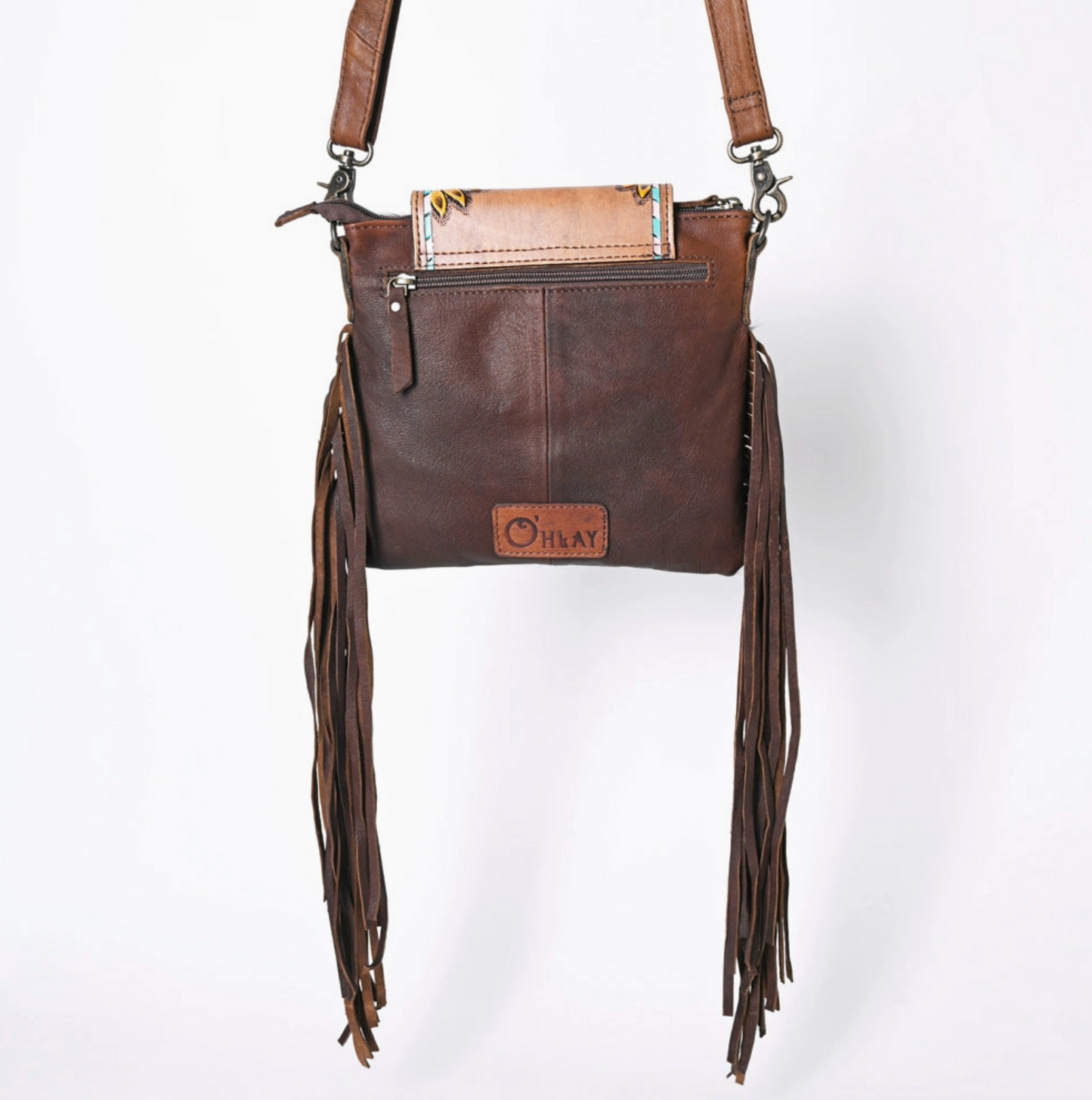Crossbody Genuine Leather Women Bag Western Bag (White Bull Head)
