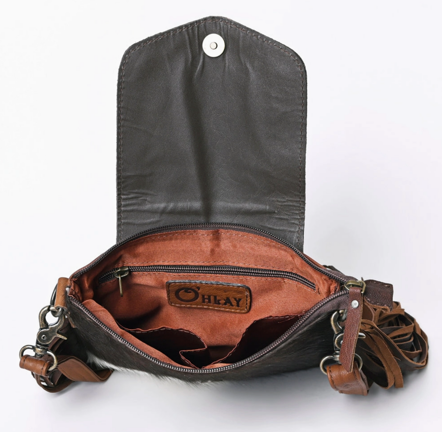 Crossbody Genuine Leather Women Bag Western Bag (White Bull Head)