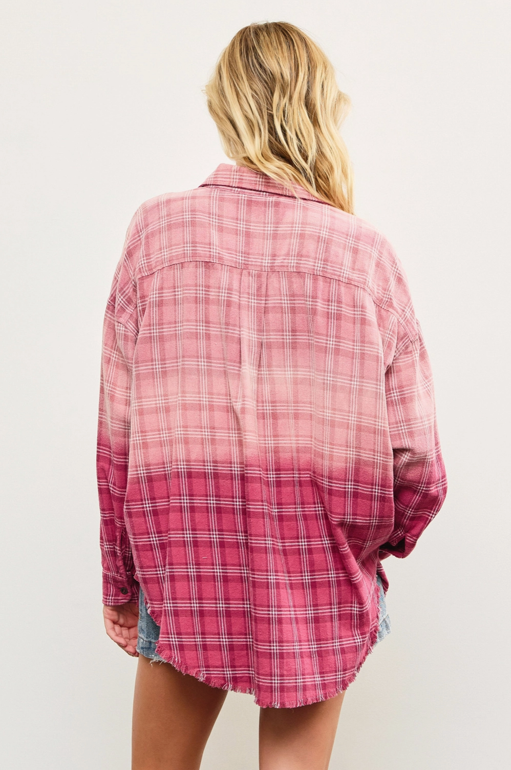 Dip-Dyed Button Up Shirt