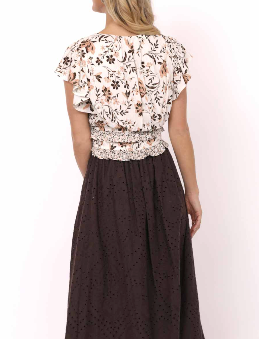 Voila V Neck Ruffle Top