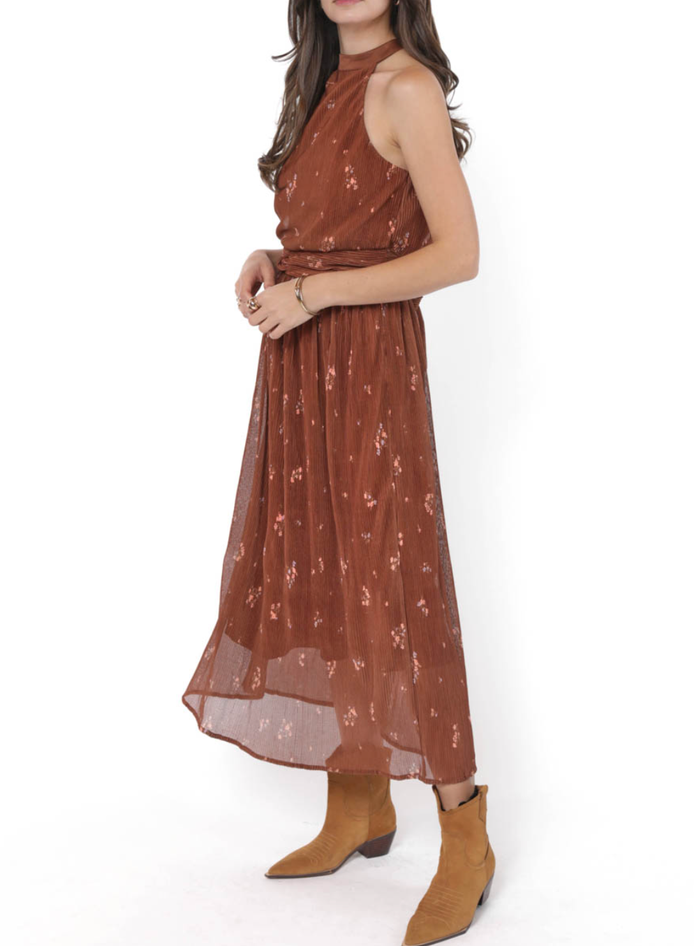 Last Dance Tieback Midi Dress