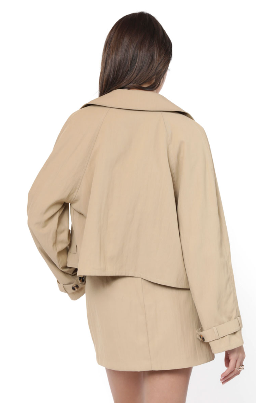 Something secret Cropped trench Jacket