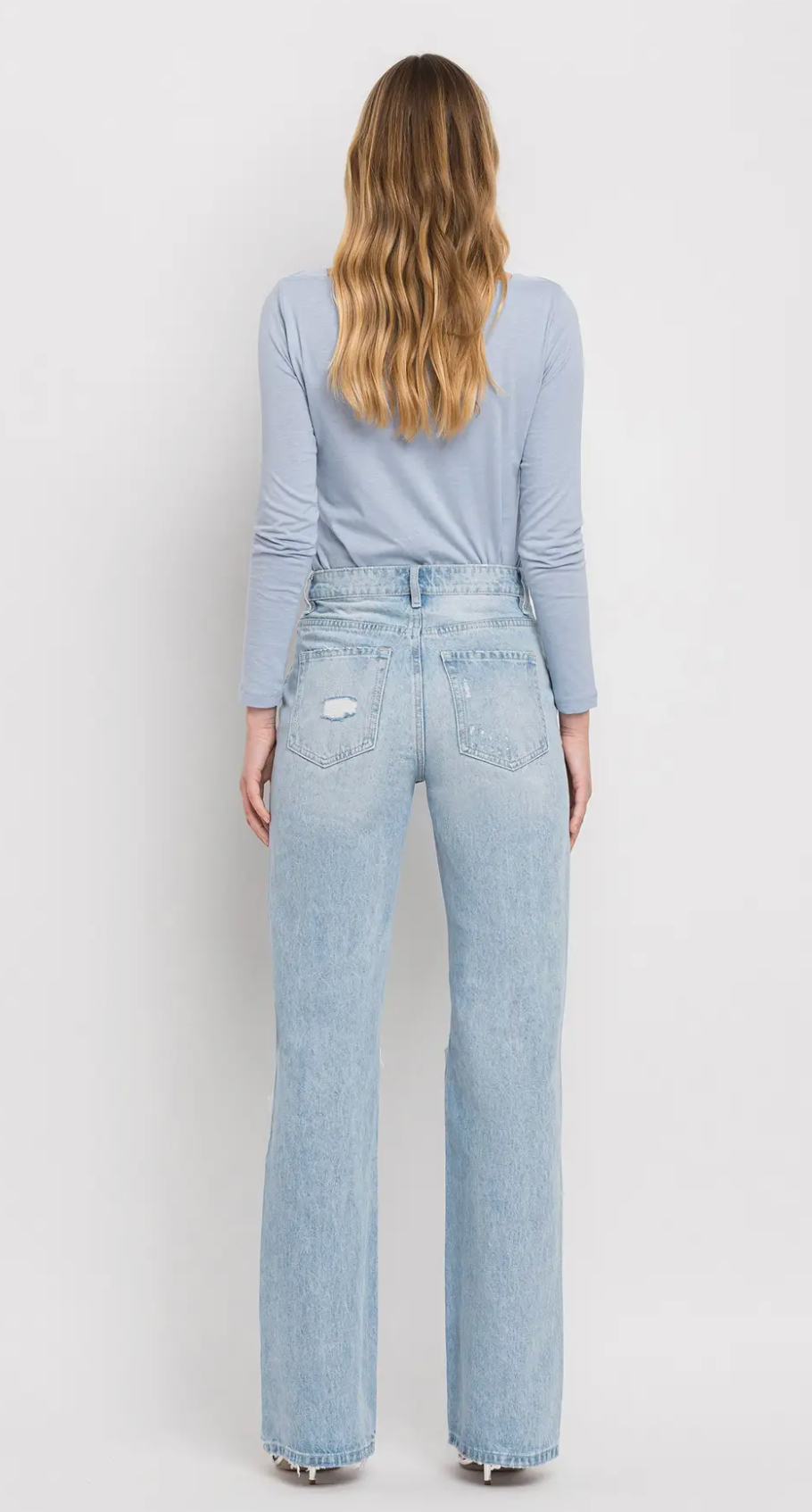 90's Vintage Super high Rise Flare Jeans(Sunny Plains)
