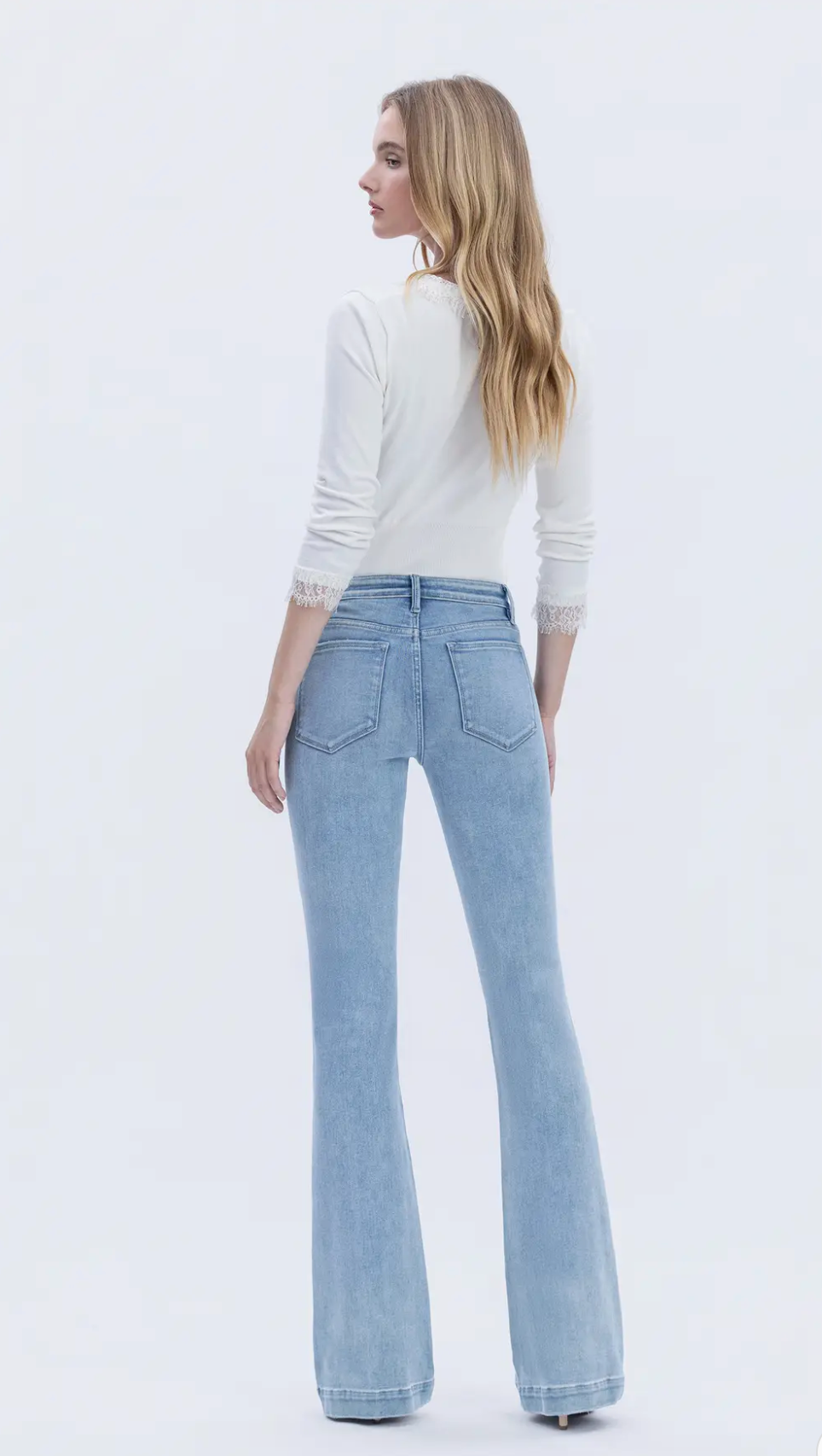 Miranda Mid Rise Trouser Hem Bootcut Jeans (Legendary)