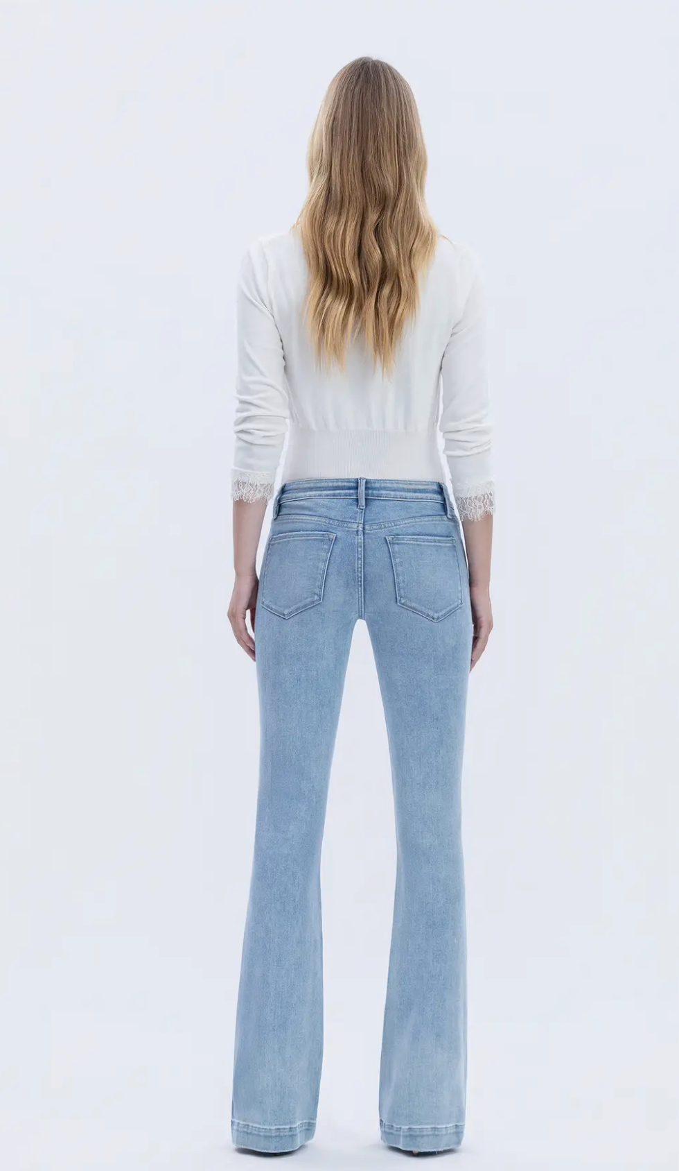 Miranda Mid Rise Trouser Hem Bootcut Jeans (Legendary)