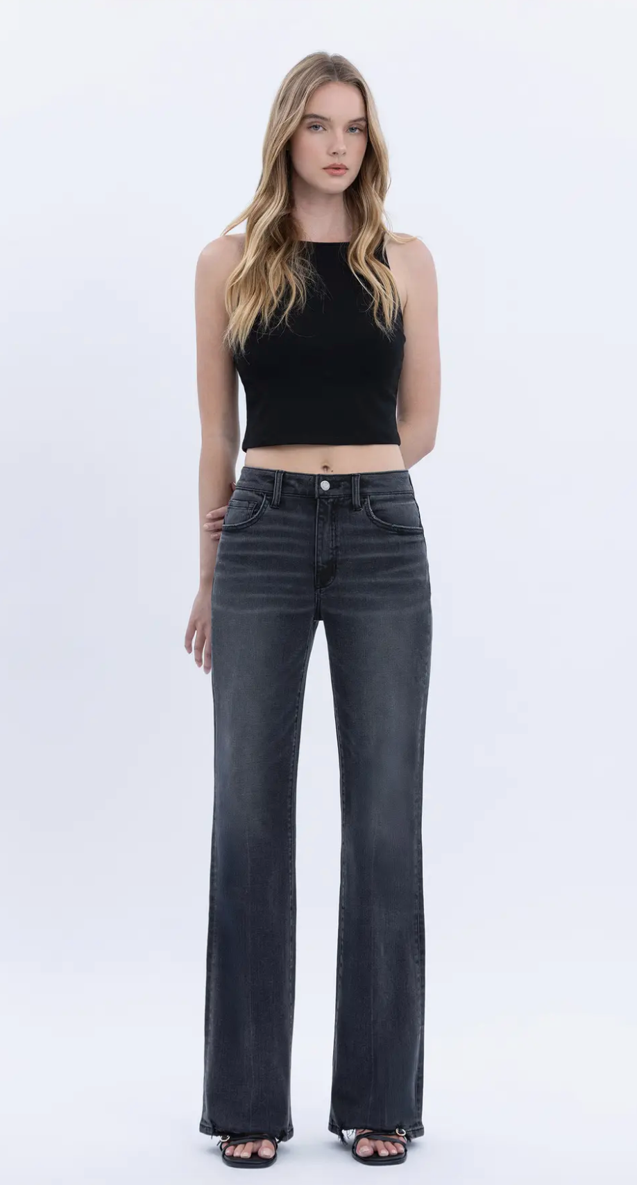 Cheryl High Rise Vintage Flare Jeans (Angelic)