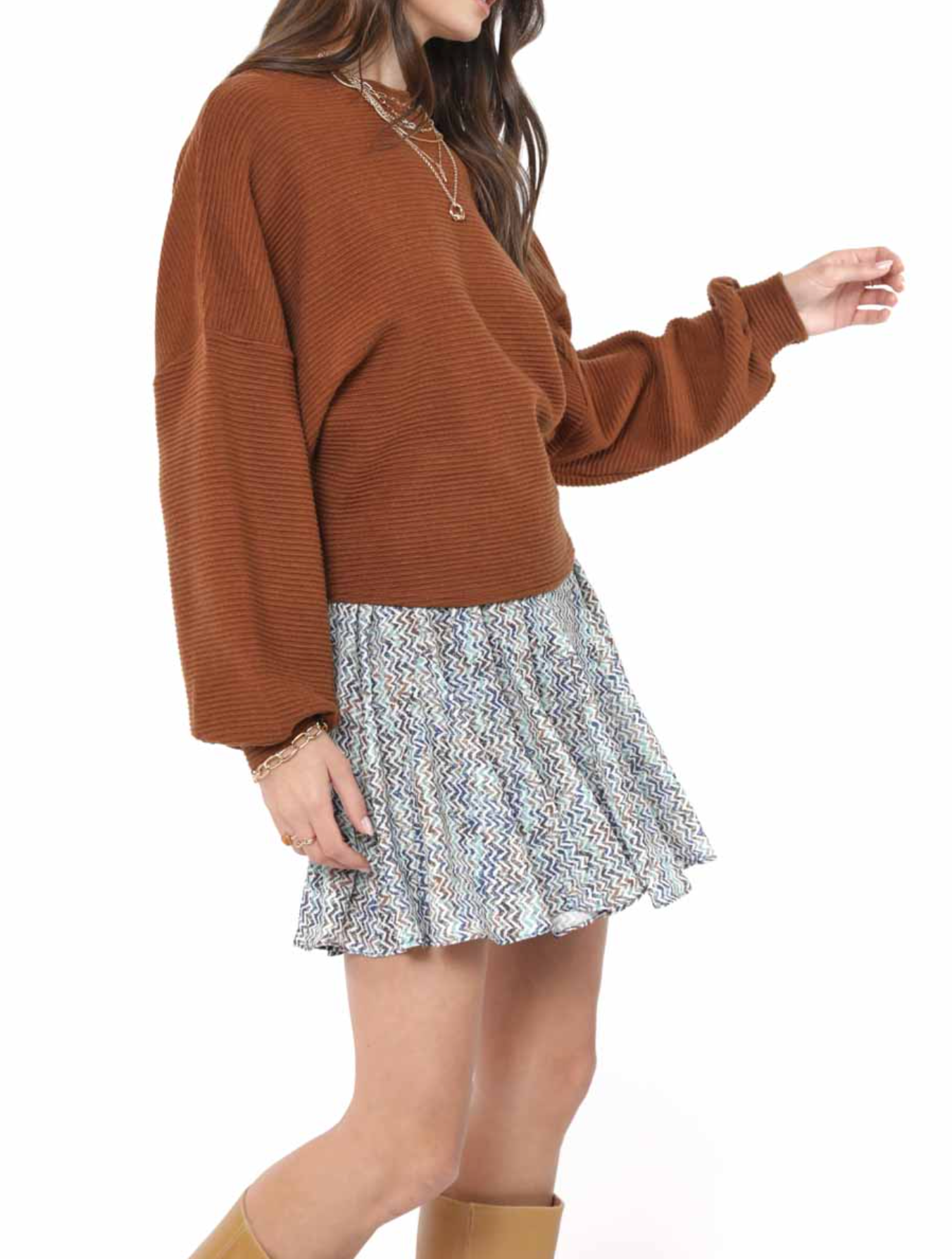 On A Stroll Dolman Sleeve Top
