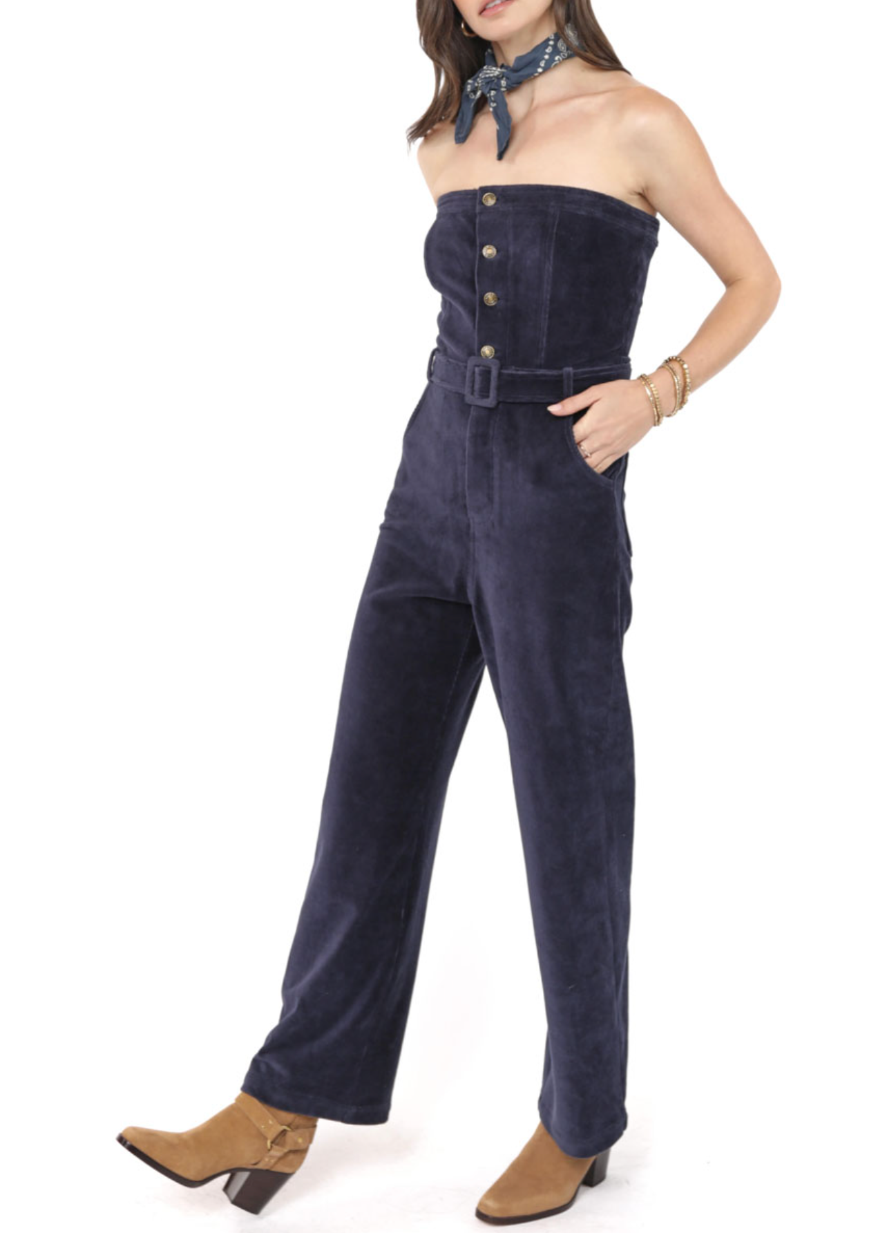 Morrison Strapless Belted Jumpsuit