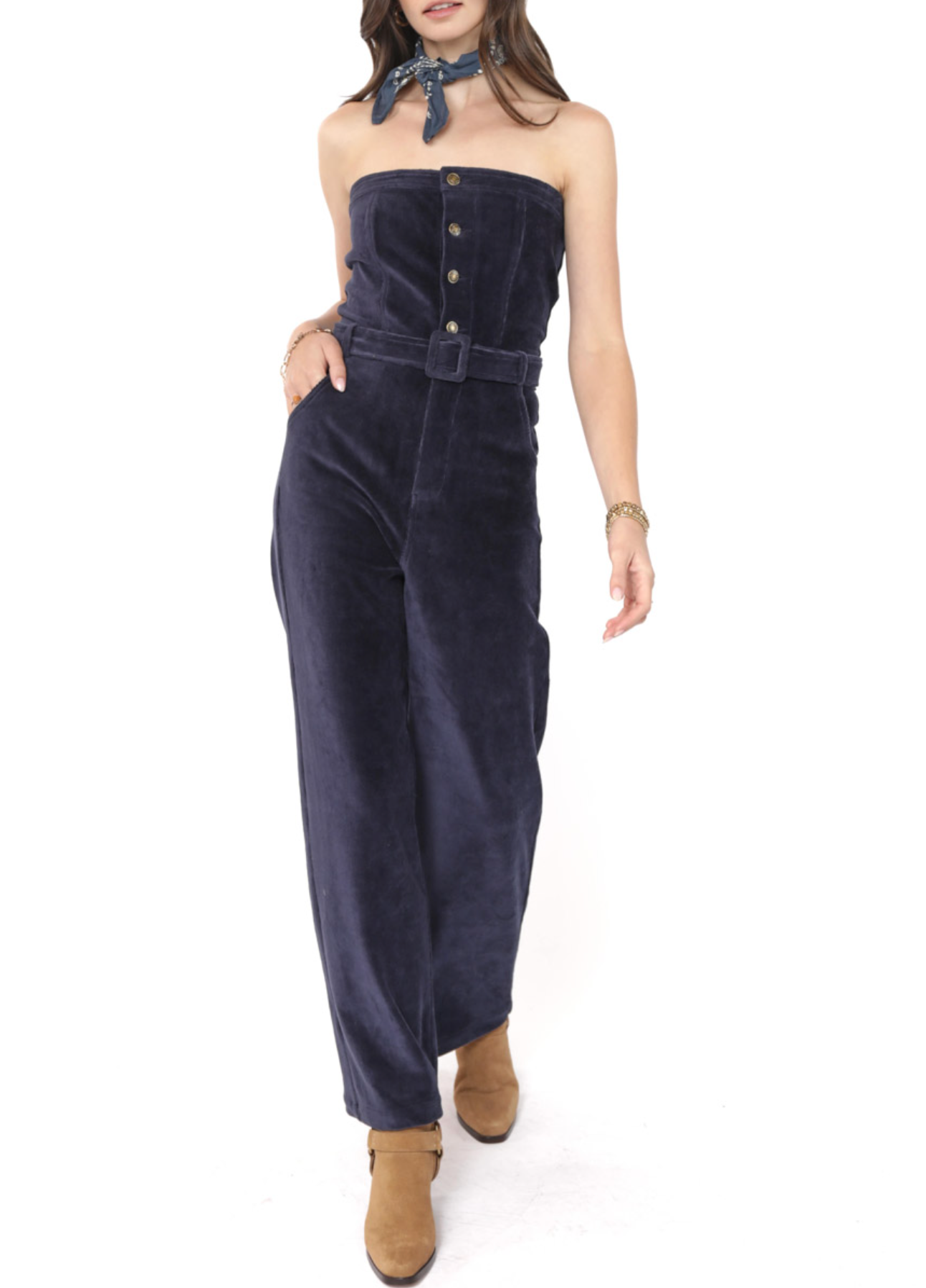 Morrison Strapless Belted Jumpsuit