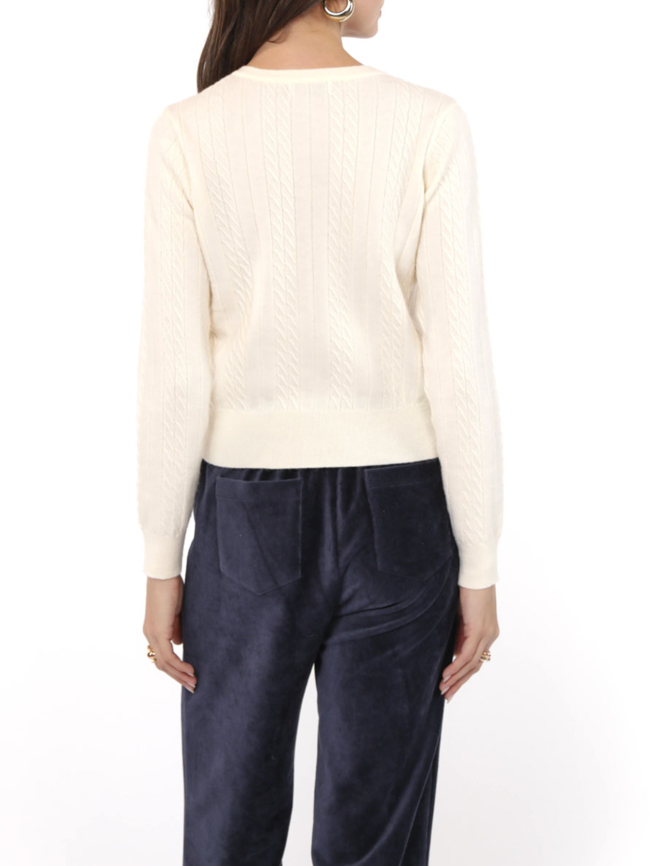 Mochi Heart Button Sweater Cardigan