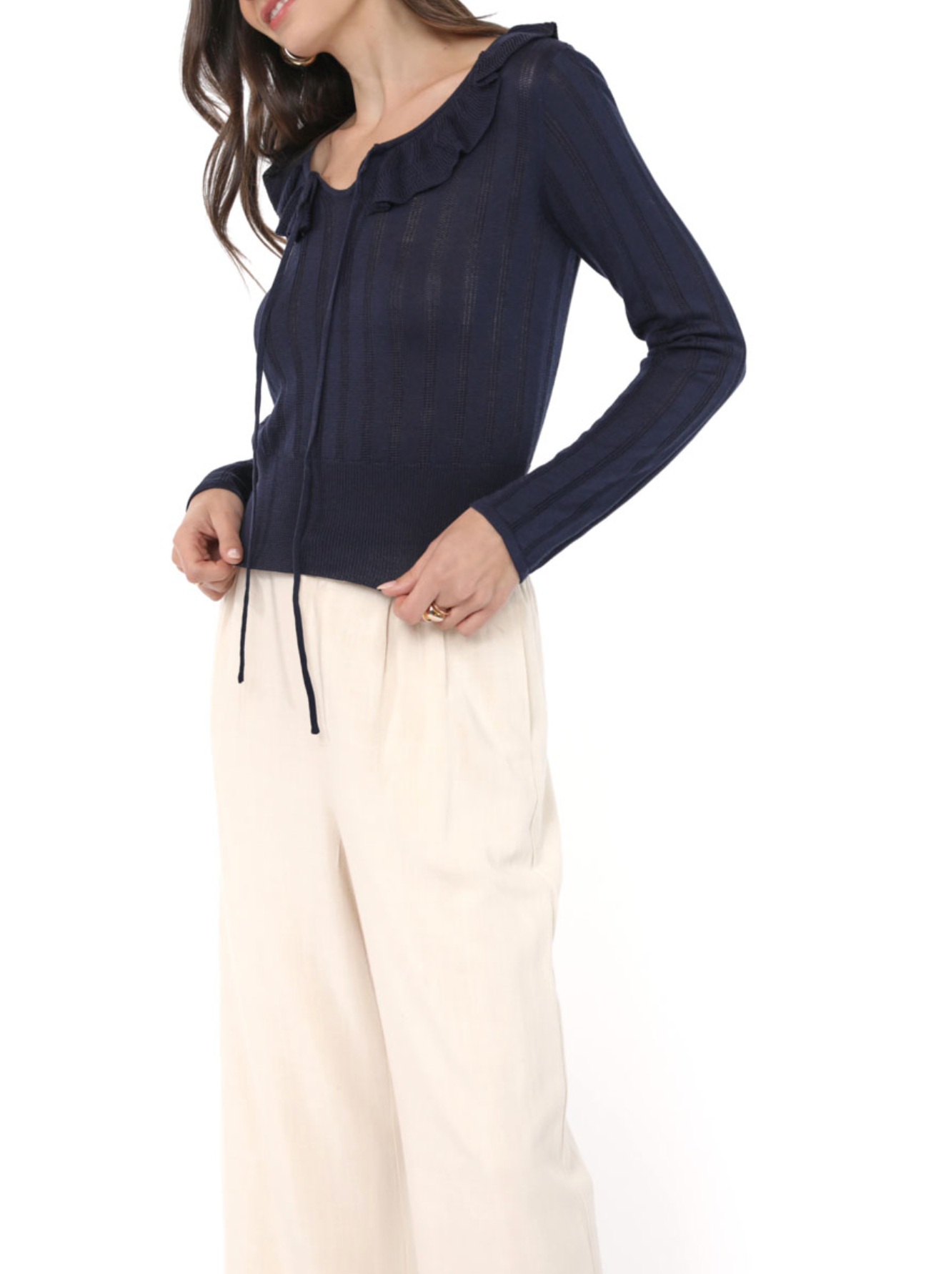 Maggie Ruffle Collar Sweater