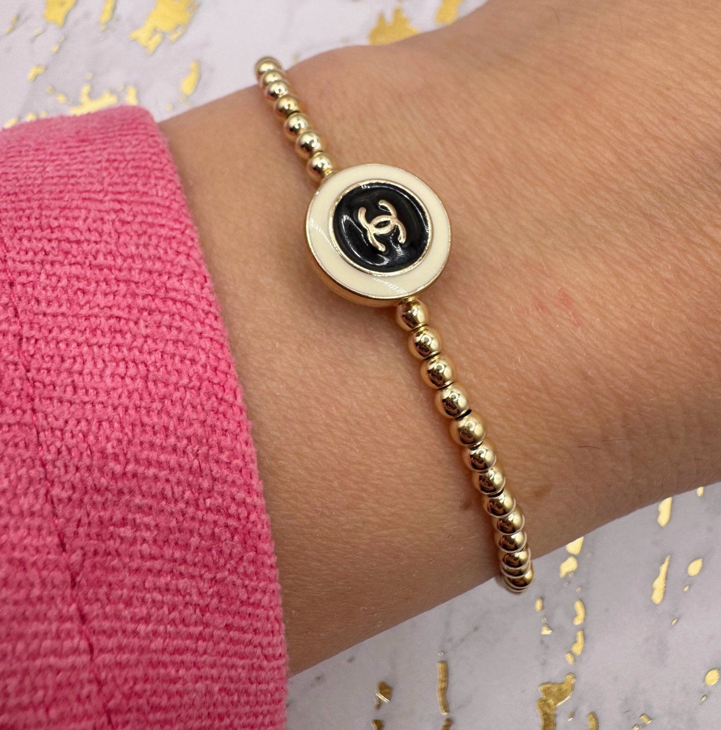 14K Gf 3mm Beaded Bracelet
