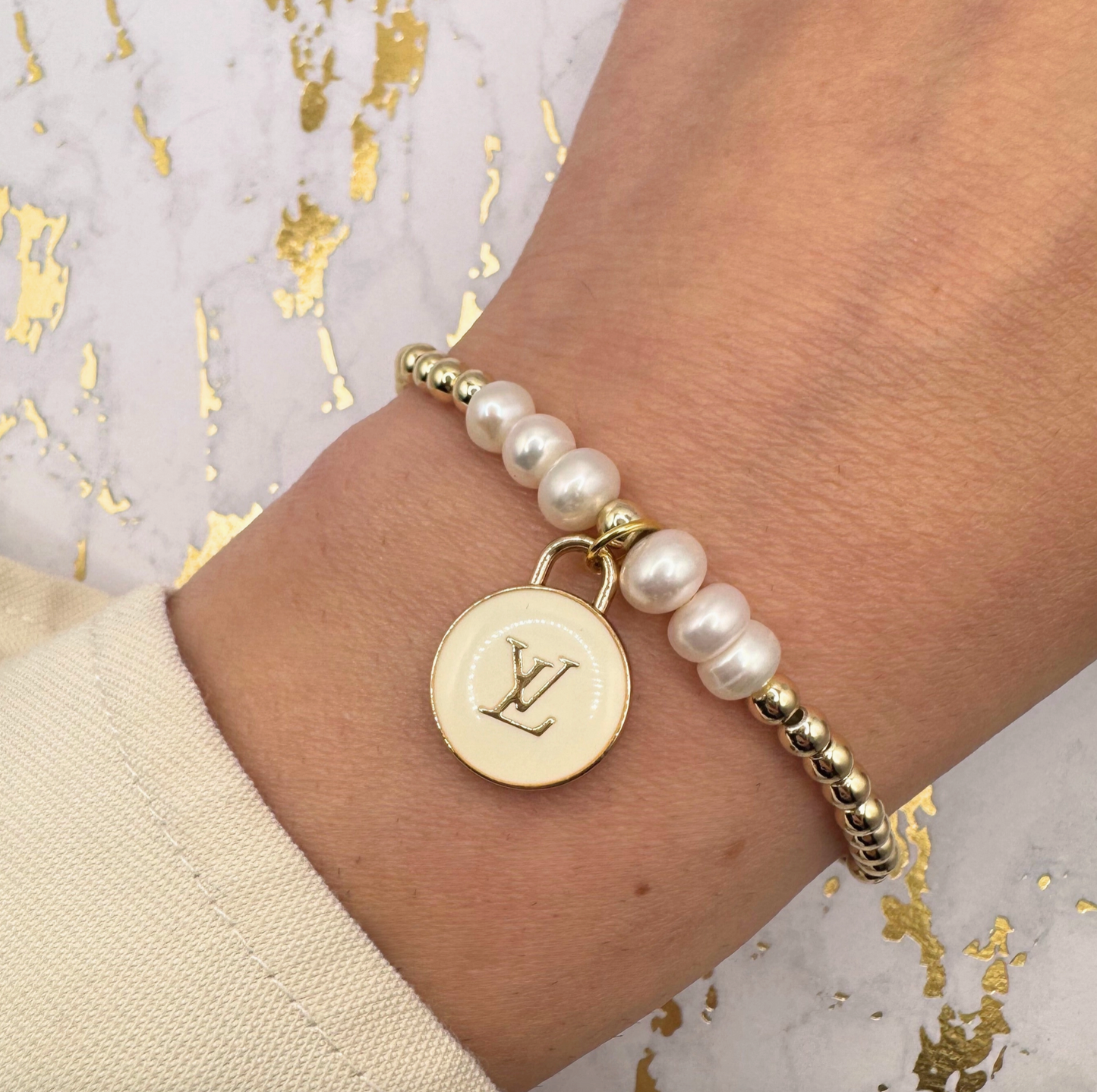 14K Gold Filled+Freshwater Pearls Bracelet