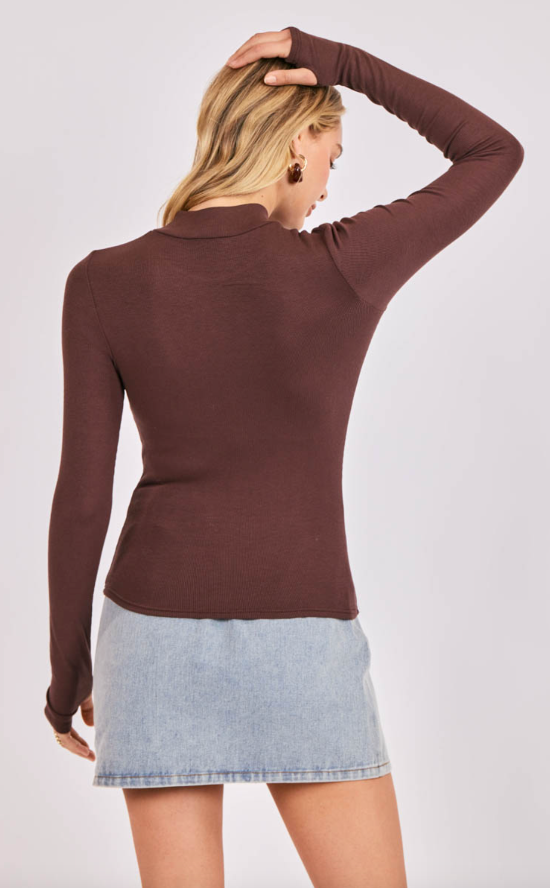 Ronan Mock Neck knit Top