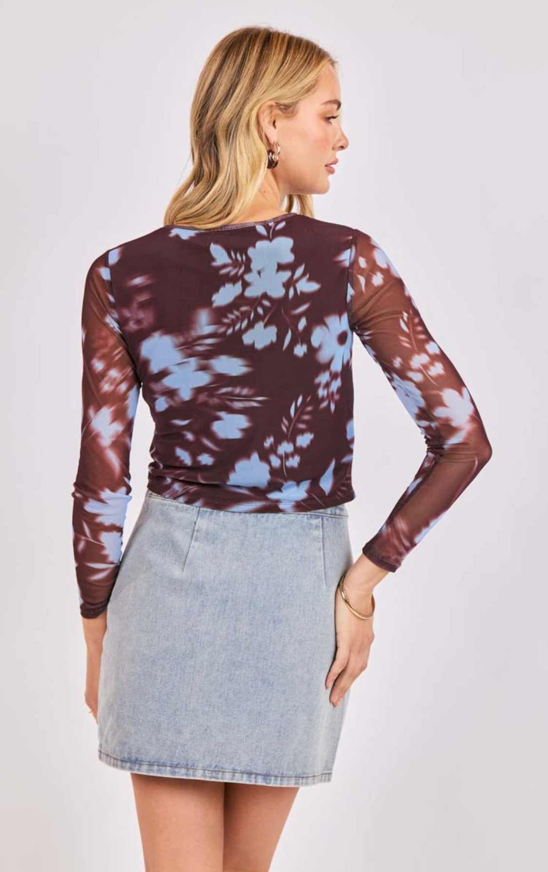 Urban Siren Mesh Top (Brown/Blue)