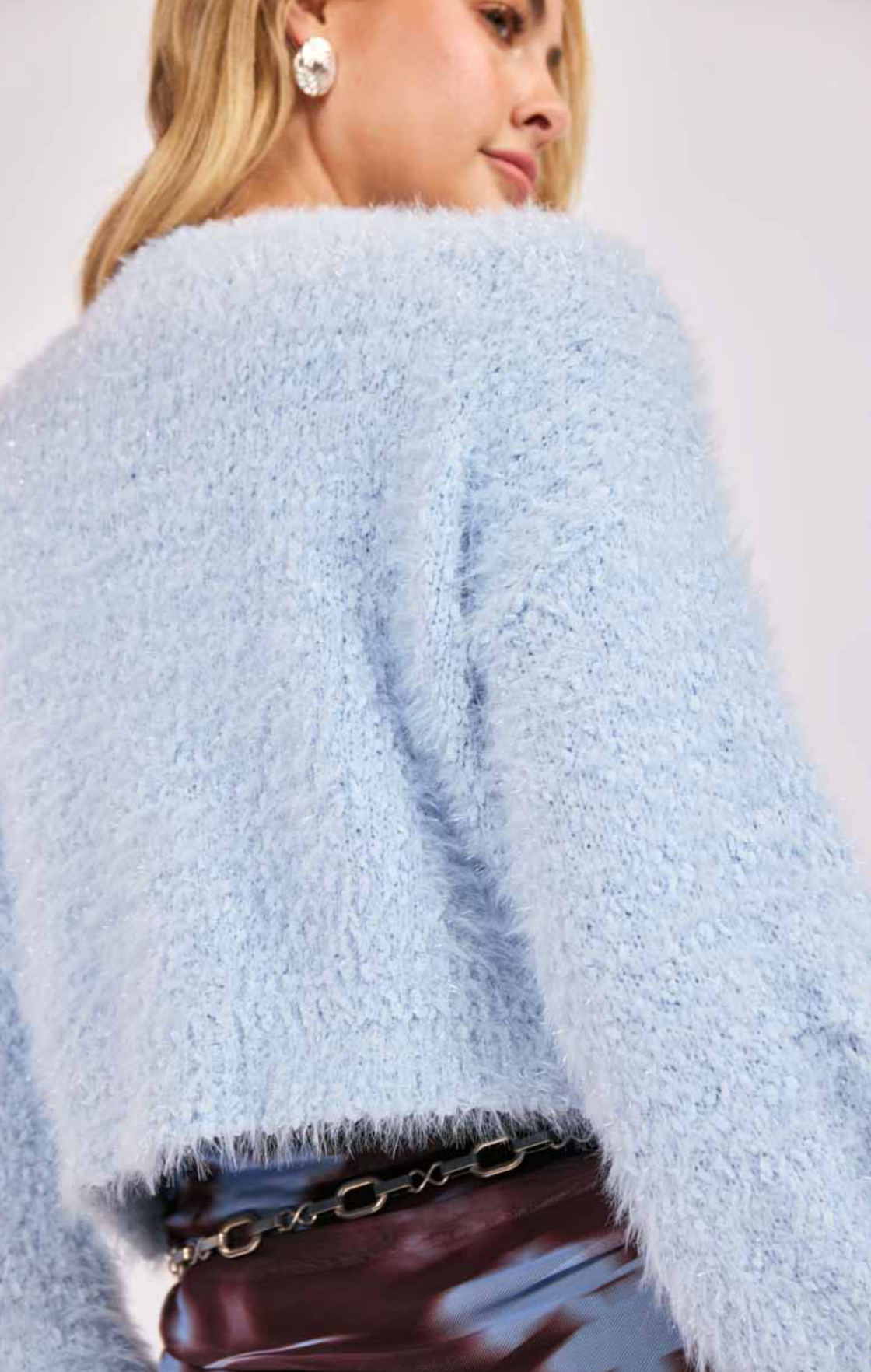 Electric Pulse Fuzzy Sweater (Sky)