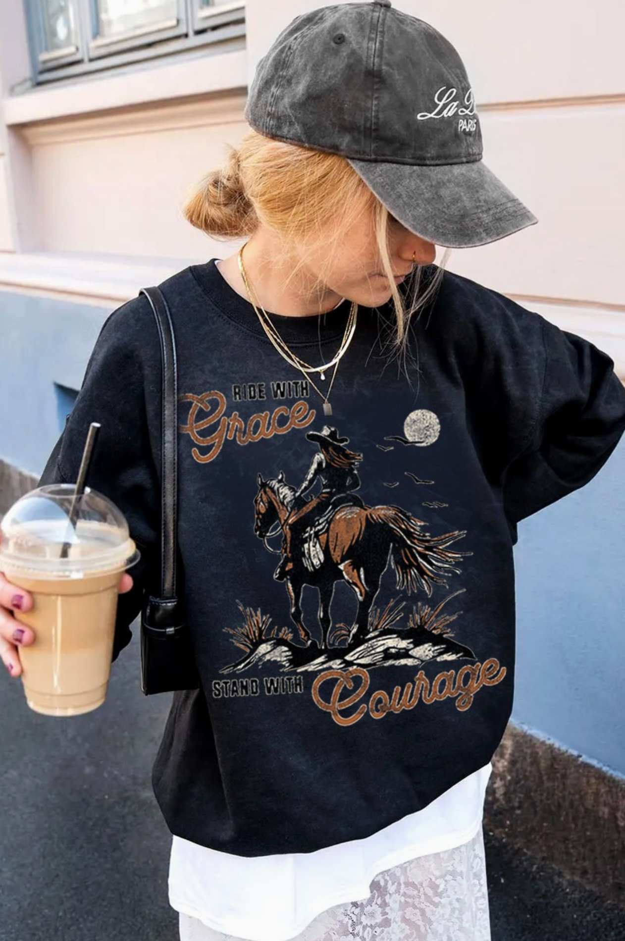 Ride with Grace Mineral Graphic Sweatshirt