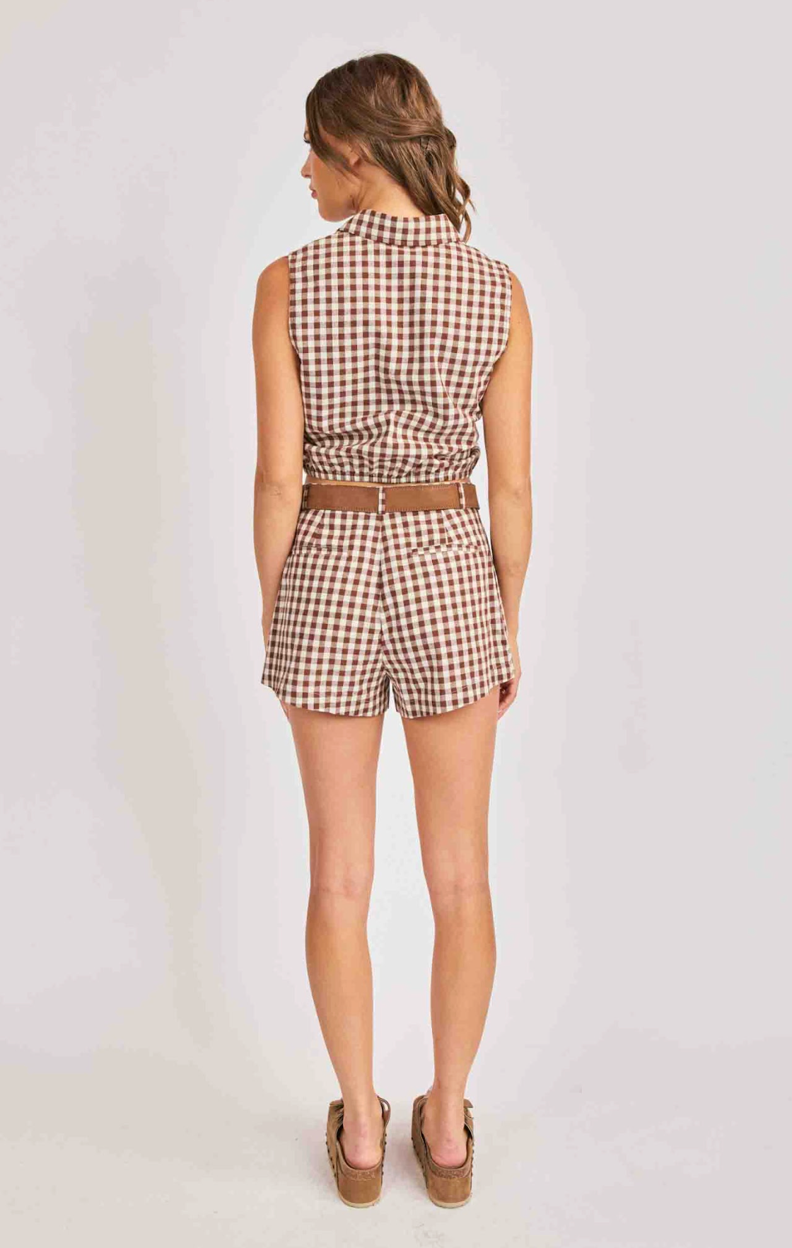 Mustang Gingham Sleeveless Top