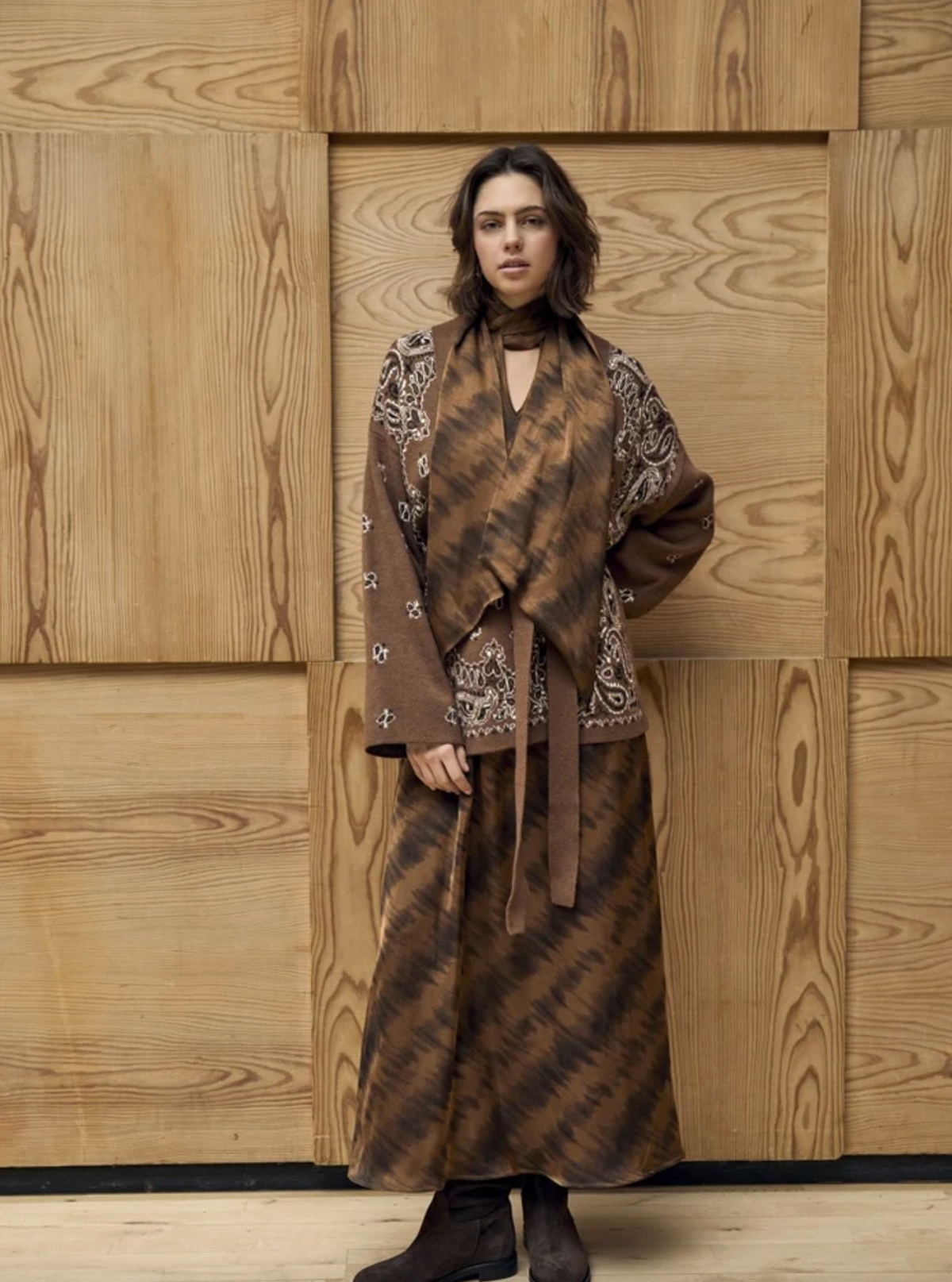 Shannie Cardigan - Toffee Jacquard