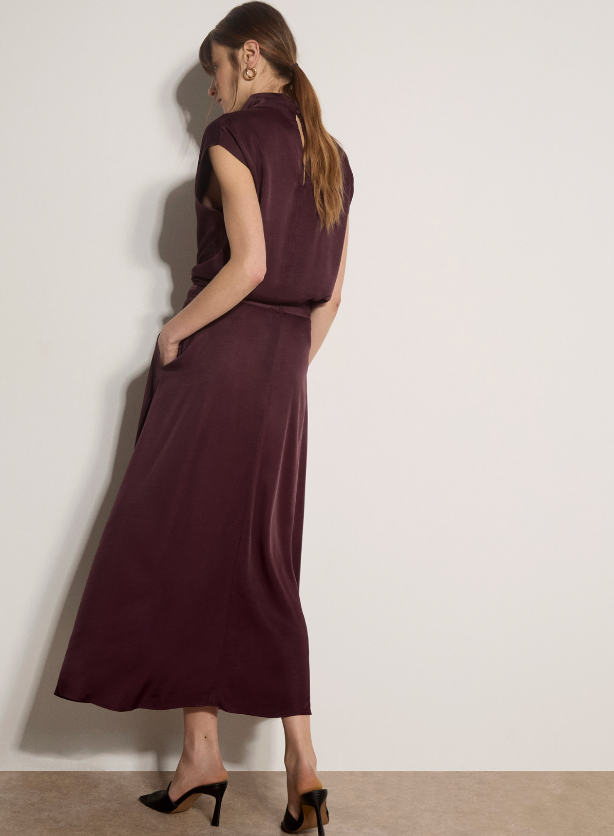 Flowy Satin Maxi Skirt