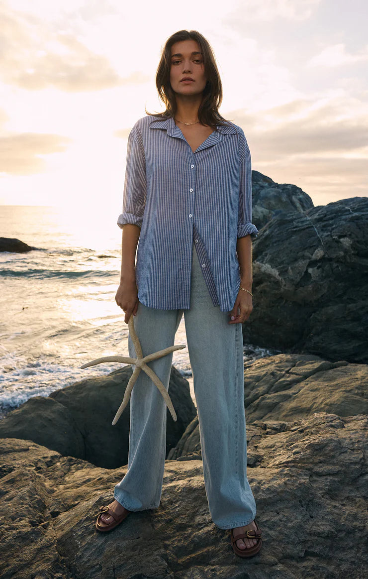 Seaport Striped Button Up Shirt