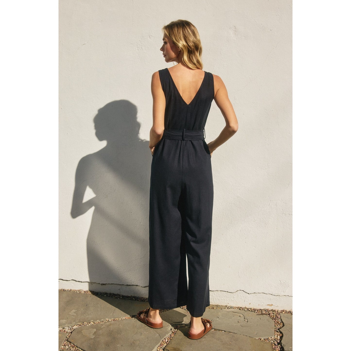 Heaven Sent Button down Jumpsuit (Navy)