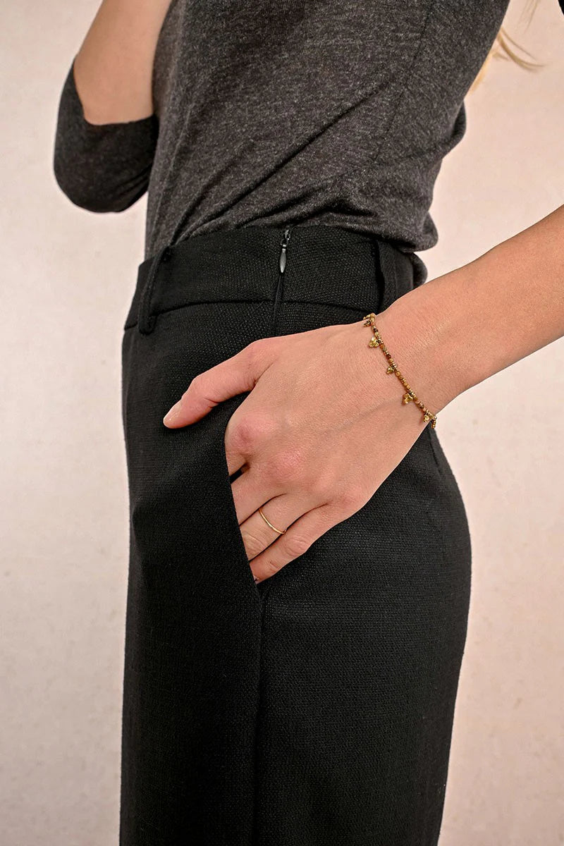 Wide Leg Woven Dress Pant